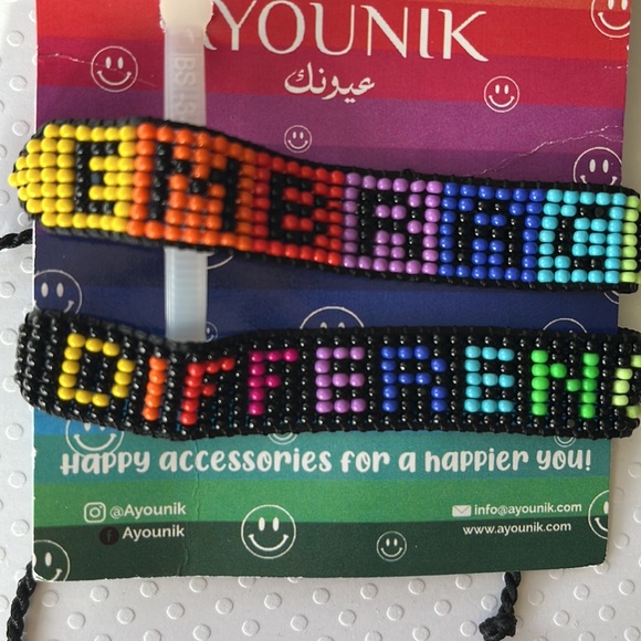 AYOUNIK “Embrace Differences” Adjustable Beaded Bracelets Set.  One Size - Picture 2 of 4